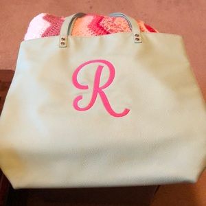 Thirtyone Around Town Tote Teal & Pink